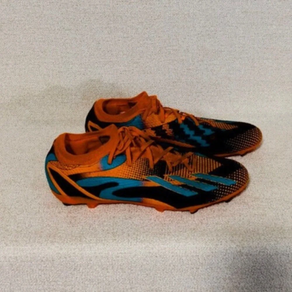 Adidas Cleats Mens 12 X Speedportal  Messi3 FG Soccer Orange‎ Black Sport Shoe